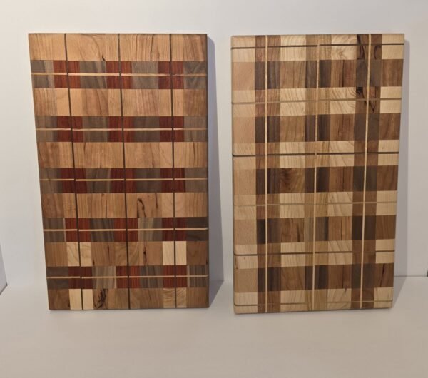 Plaid pattern cutting boards