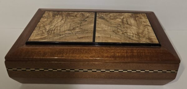 Mahogany/maple jewelry box - Image 3