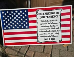 Declaration of Independence Flag - White Background